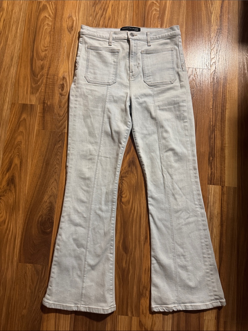 Veronica Beard Carson Ankle Flare Jeans Aspen Wash Size 29